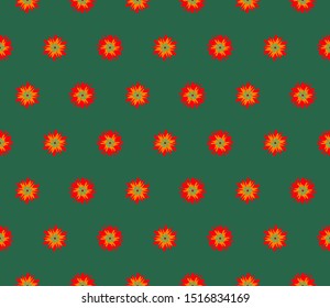 Vector seamless illustration of multicolor flowers pattern. Colored vector background.
