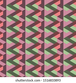 Vector seamless illustration of multicolor hexagon pattern. Colored geometric vector background.