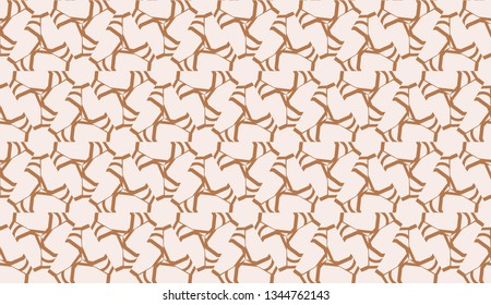 Vector Seamless illustration with pattern in triangles style. Curved line. Decorative design for For interior wallpaper, smart design, fashion print