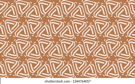 Vector Seamless illustration with pattern in triangles style. Curved line. Decorative design for For interior wallpaper, smart design, fashion print