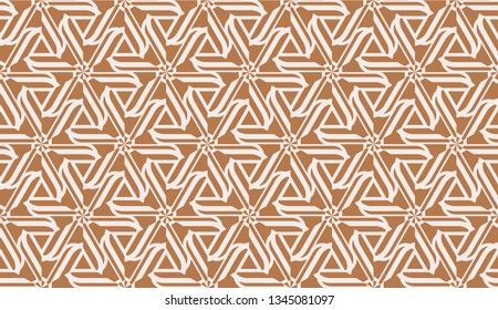 Vector Seamless illustration with pattern in triangles style. Curved line. Decorative design for For interior wallpaper, smart design, fashion print