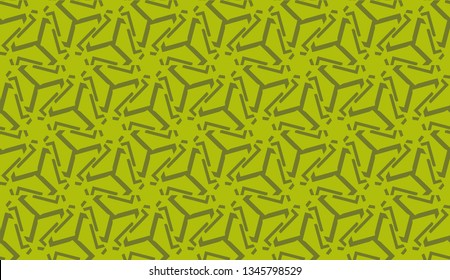 Vector Seamless illustration with pattern in triangles style. Curved line. Decorative design for For interior wallpaper, smart design, fashion print