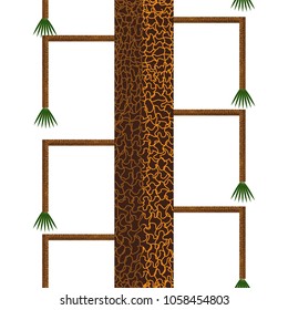 Vector seamless illustration with pine tree 