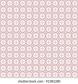 Vector seamless illustration of redtangier grid, abstract guilloche background