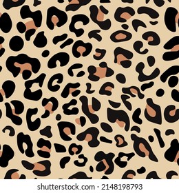 Vector seamless illustration skin pattern cheetah or leopards. Background for any graphic design use, wallpaper, fabric or textile, and rug.