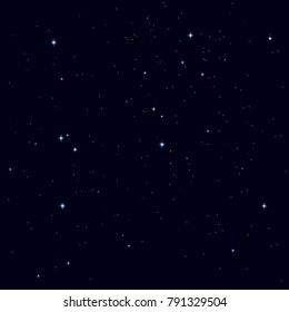 Vector seamless illustration. The stars in the beautiful night sky, fairy-fantastic night sky.
