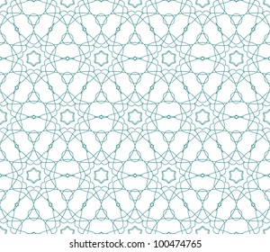Vector seamless illustration of tangier grid, abstract guilloche background