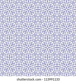 Vector seamless illustration of tangier grid, abstract guilloche background