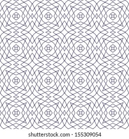 Vector Seamless Illustration of Tangier Grid, Abstract Guilloche Background