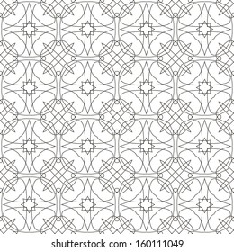 Vector Seamless Illustration of Tangier Grid, Abstract Guilloche Background