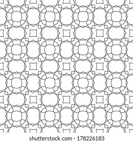 Vector Seamless Illustration of Tangier Grid, Abstract Guilloche Background