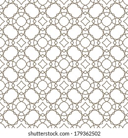 Vector Seamless Illustration of Tangier Grid, Abstract Guilloche Background