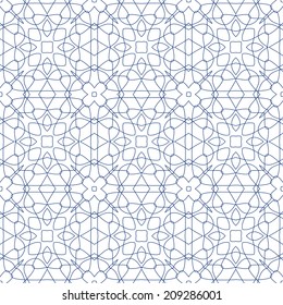 Vector Seamless Illustration of Tangier Grid, Abstract Guilloche Background