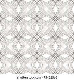 Vector seamless illustration of tangier grid, abstract guilloche background