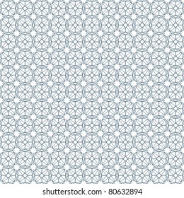 Vector seamless illustration of tangier grid, abstract guilloche background
