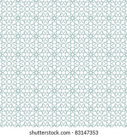 Vector seamless illustration of tangier grid, abstract guilloche background