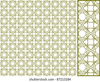 Vector seamless illustration of tangier grid, abstract guilloche background