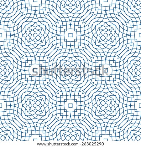 Vector Seamless Illustration of Tangier Grid, Abstract Guilloche Background