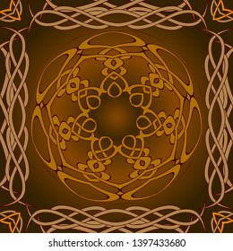 Vector seamless illustration of weave patterns in Celtic and Irish styles