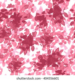 Vector seamless ink pattern with abstract flowers. Hand drawn brush painting. Trendy floral background.