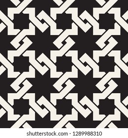 Vector seamless interlacing lines pattern. Modern stylish abstract background. Repeating geometric decorative lattce design.