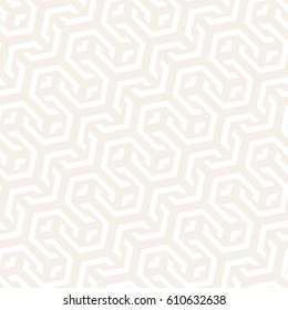 Vector Seamless Interlacing Lines Pattern. Repeating Geometric Background With Hexagonal Lattice.