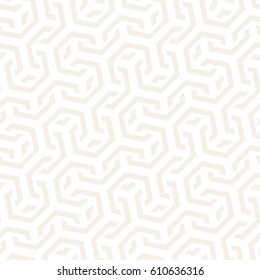 Vector Seamless Interlacing Lines Pattern. Repeating Geometric Background With Hexagonal Lattice.