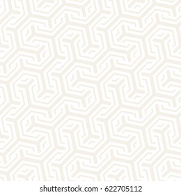 Vector Seamless Interlacing Lines Pattern. Modern Stylish Texture. Repeating Geometric Background With Hexagonal Lattice.