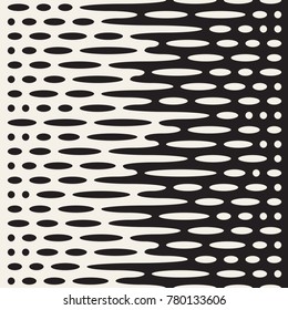 Vector seamless irregular lines. Halftone black and white color transition. Abstract trendy geometric background pattern