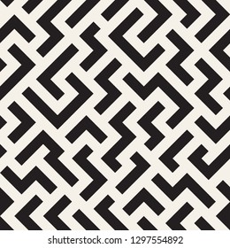 Vector seamless irregular pattern. Modern stylish abstract geometric texture. Repeating chaotc maze tiling design.