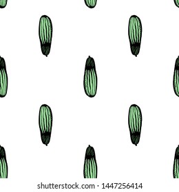 Vector seamless ivy gourd white pattern