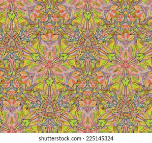 Vector seamless kaleidoscope pattern for your backdrop