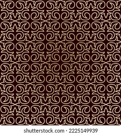 Vector seamless Kazakh national ornament. burgundy on a black background. Mongolian, Kyrgyz, Kalmyk patterns. Yurt and clothing decoration. Print of the nomadic peoples of the great steppe