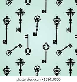 vector seamless keys pattern