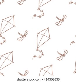 vector seamless kite pattern