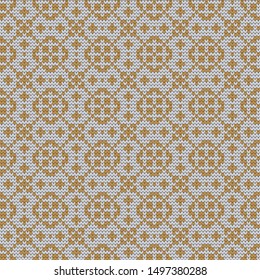 vector seamless knitted abstract geometric pattern, plaid or sweater design