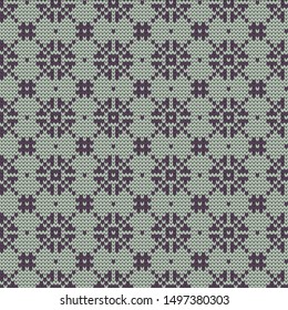vector seamless knitted abstract geometric pattern, plaid or sweater design