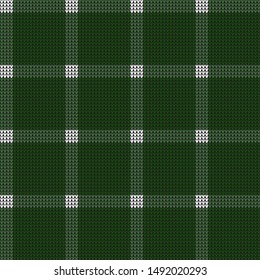 vector seamless knitted checkered pattern