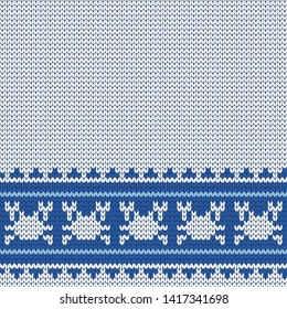 Vector seamless knitted decorative border crab
