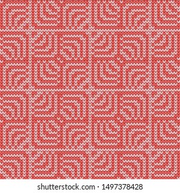 vector seamless knitted geometric abstract pattern, plaid or sweater design