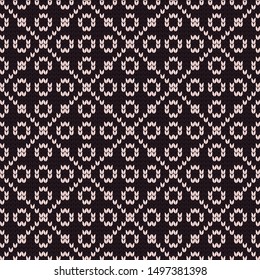 vector seamless knitted geometric pattern, plaid or sweater design
