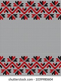 Vector seamless knitted geometrical pattern
