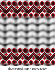 Vector seamless knitted geometrical pattern