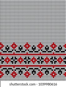 Vector seamless knitted geometrical pattern
