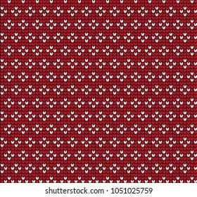 Vector seamless  knitted geometrical pattern