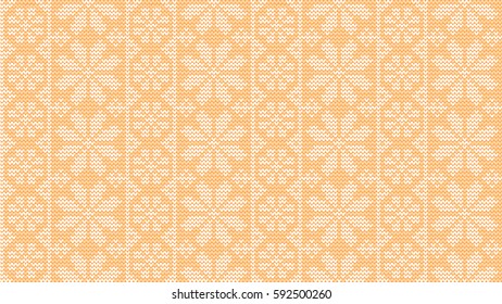 Vector Seamless Knitted Pattern. Ethnic Endless Handmade Ornament for Clothes,  Textile, Background, Wallpaper, Jacquard. Spring Background.