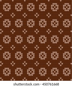  vector seamless knitted pattern for a sweater