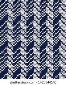 Vector seamless knitted pattern  zigzag