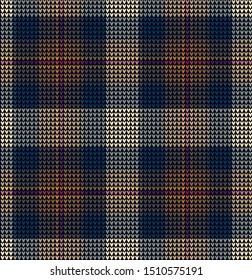 vector seamless knitted textile plaid check