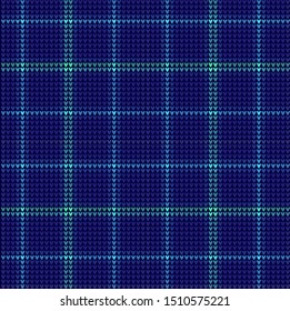 vector seamless knitted textile plaid check